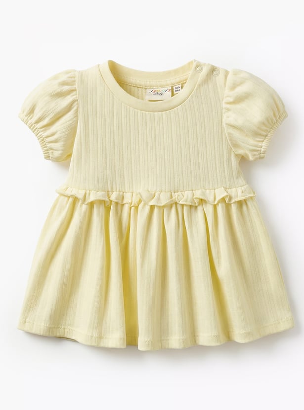 Juniors Ribbed A-line Dress