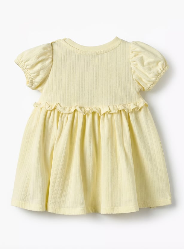 Juniors Ribbed A-line Dress