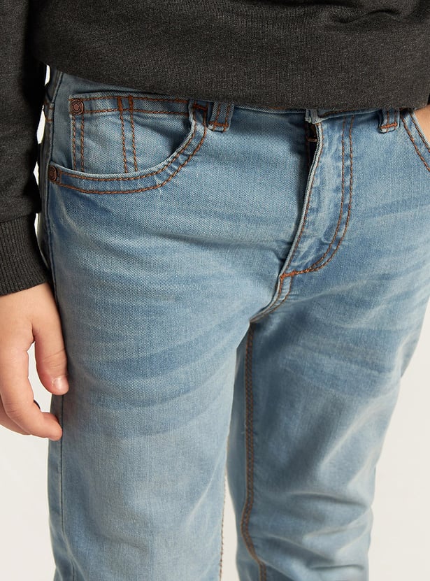 Juniors Washed Slim Fit Jeans