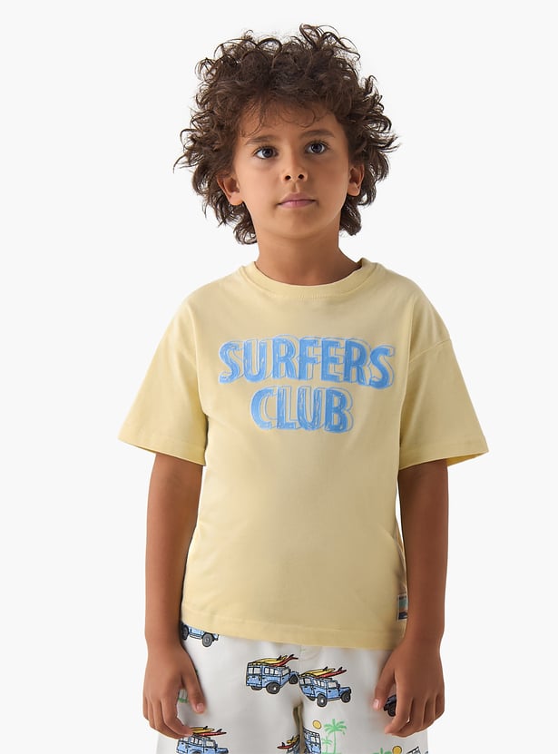 Juniors Printed 3 Piece T-shirts and Shorts Set