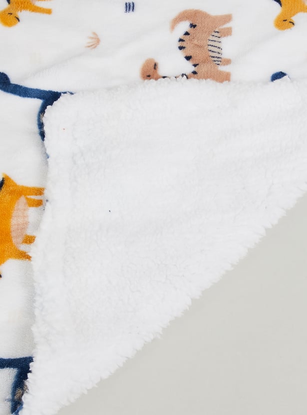 Juniors 2 Ply Dino Print Raschel Blanket