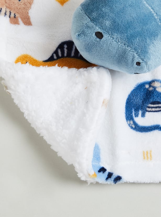 Juniors 2 Ply Dino Print Raschel Blanket