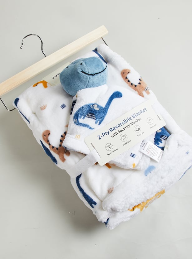 Juniors 2 Ply Dino Print Raschel Blanket