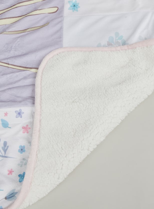 Juniors Patchwork Print Sherpa Blanket