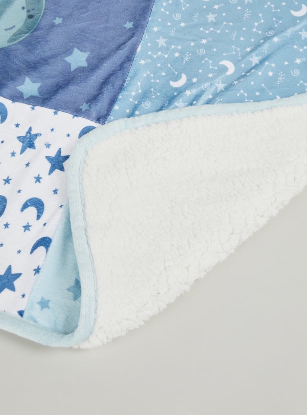 Juniors Space Print Sherpa Blanket