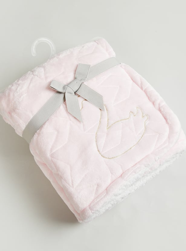 Juniors Quilted Embroidered 2 Ply Blanket