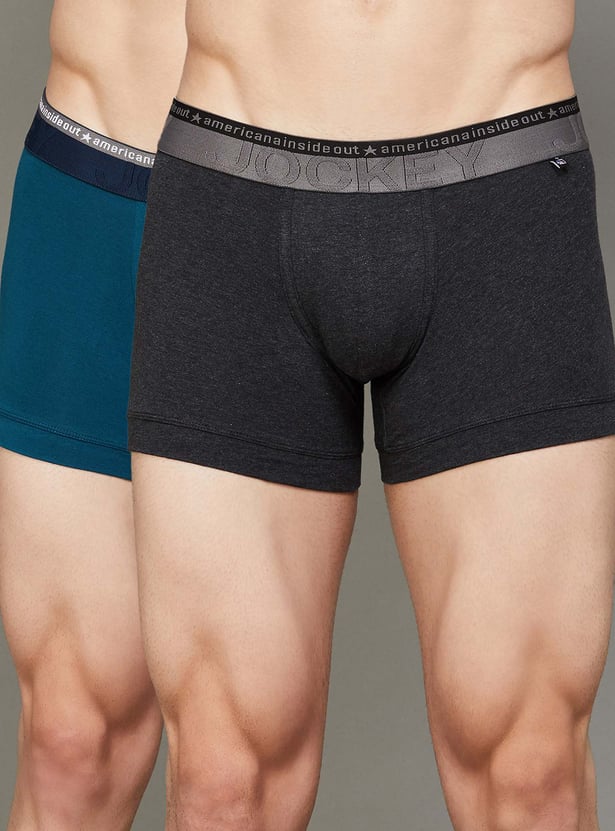 JOCKEY Solid Trunks - Pack of 2