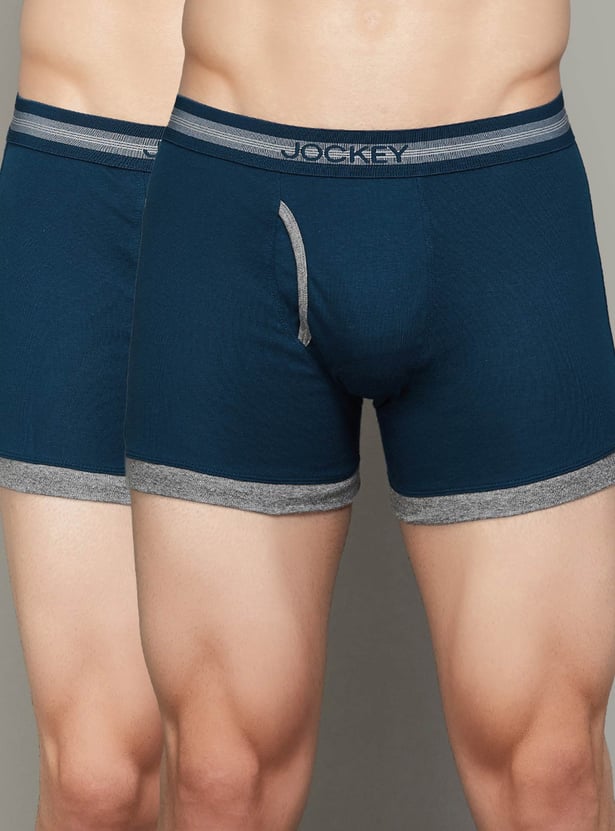 JOCKEY Solid Trunks - Pack of 2