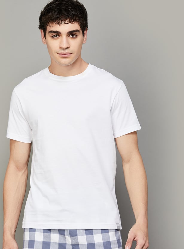 JOCKEY Men Solid Slim Fit Lounge T-shirt