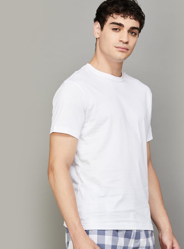 JOCKEY Men Solid Slim Fit Lounge T-shirt