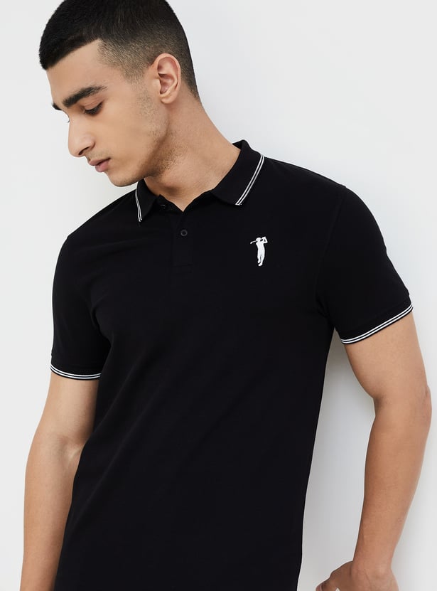 BOSSINI Men Solid Polo T-shirt