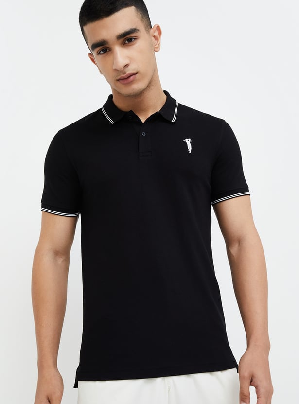 BOSSINI Men Solid Polo T-shirt