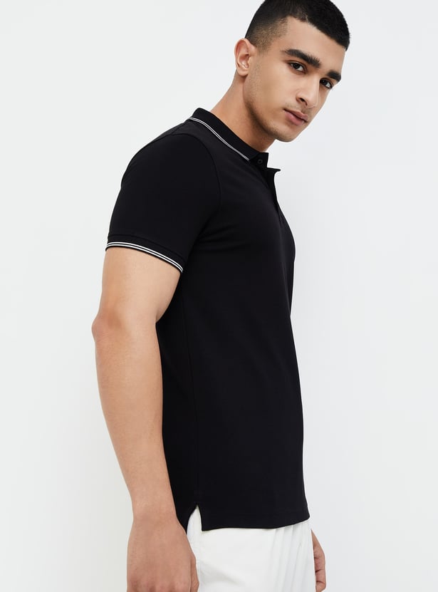 BOSSINI Men Solid Polo T-shirt