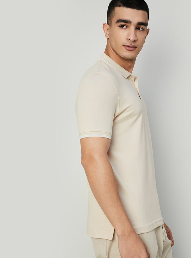 BOSSINI Solid Polo T-shirt