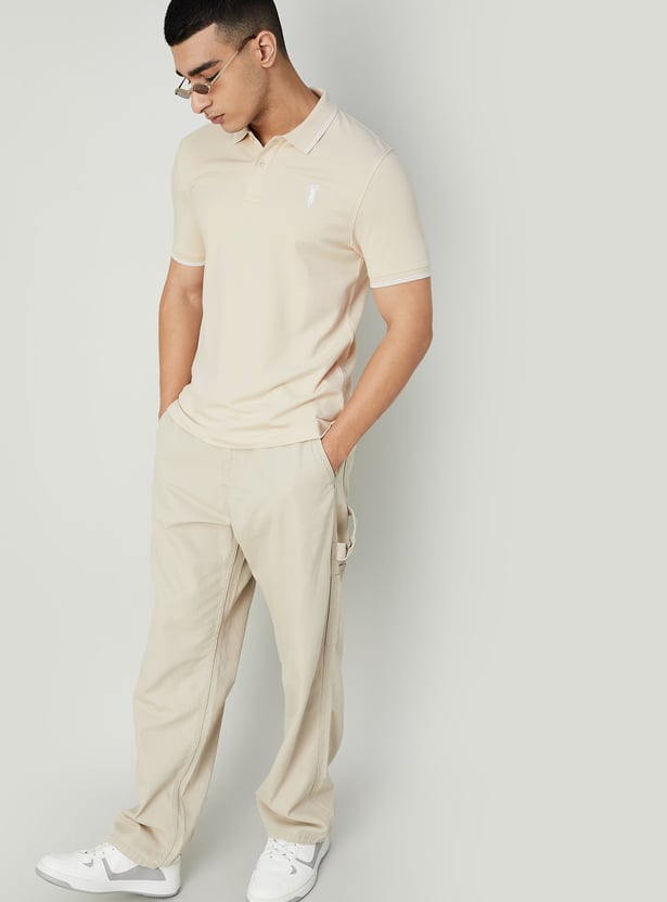 BOSSINI Solid Polo T-shirt