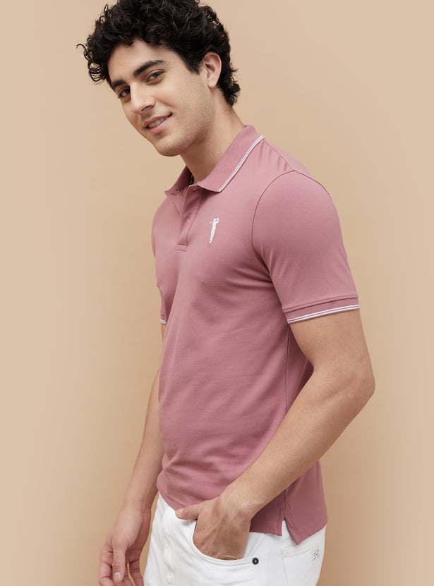 BOSSINI Solid Polo T-shirt