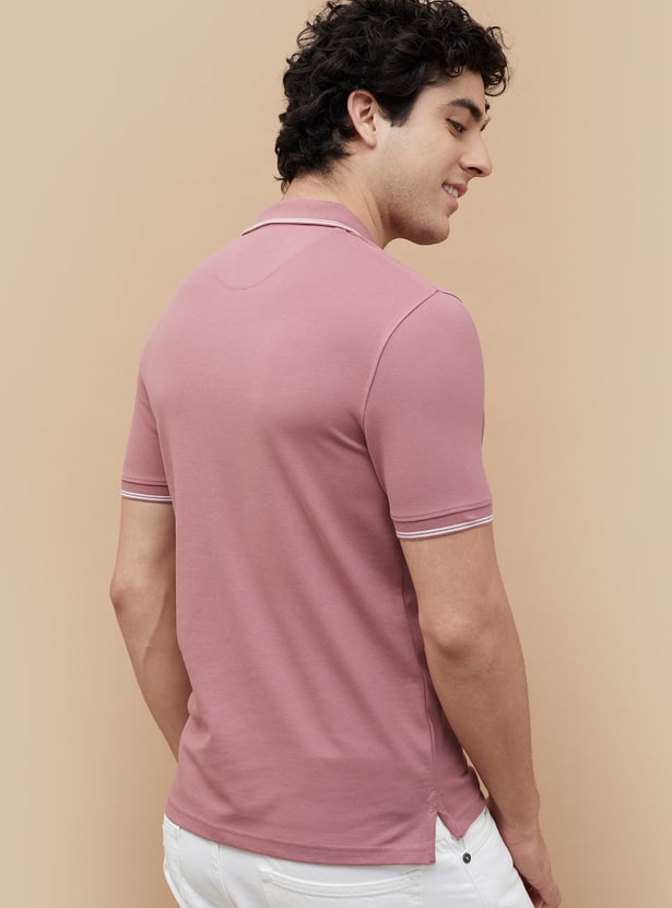 BOSSINI Solid Polo T-shirt