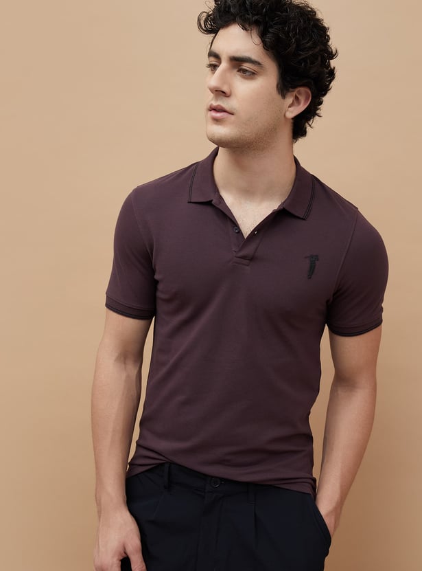 BOSSINI Solid Polo T-shirt