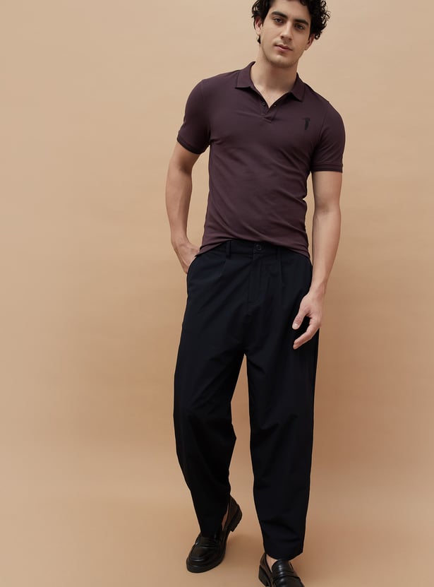 BOSSINI Solid Polo T-shirt