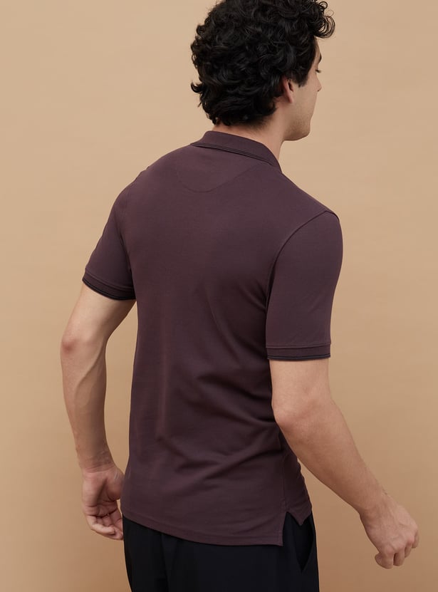 BOSSINI Solid Polo T-shirt