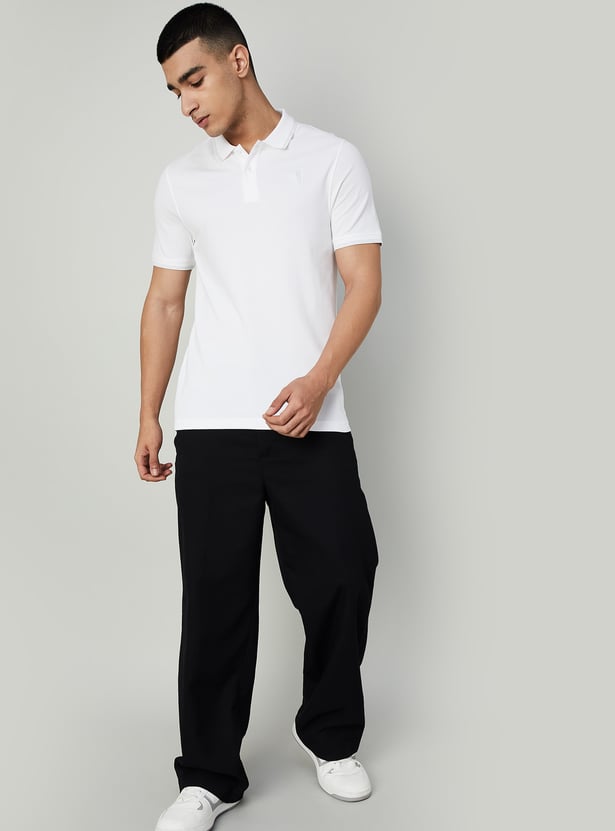 BOSSINI Solid Polo T-shirt
