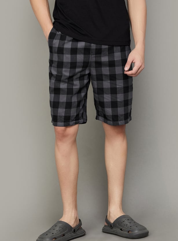 JOCKEY Checked Mid-Rise Boxers