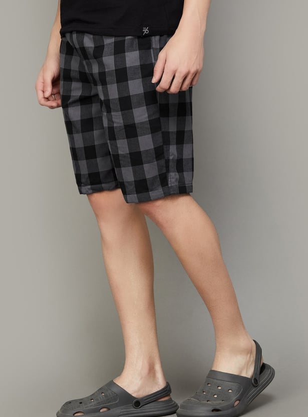 JOCKEY Checked Mid-Rise Boxers