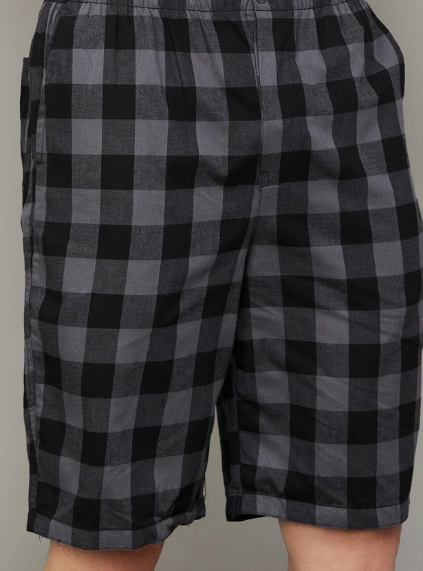 JOCKEY Checked Mid-Rise Boxers