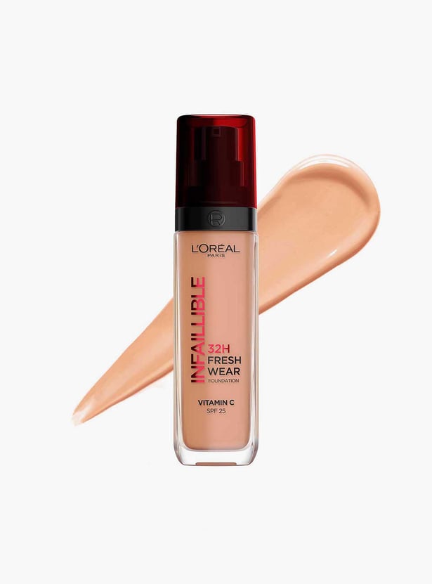 L'Oreal Paris Infallible 32H Fresh Wear Foundation - Natural Beige 125/Warm Undertone,30 ml