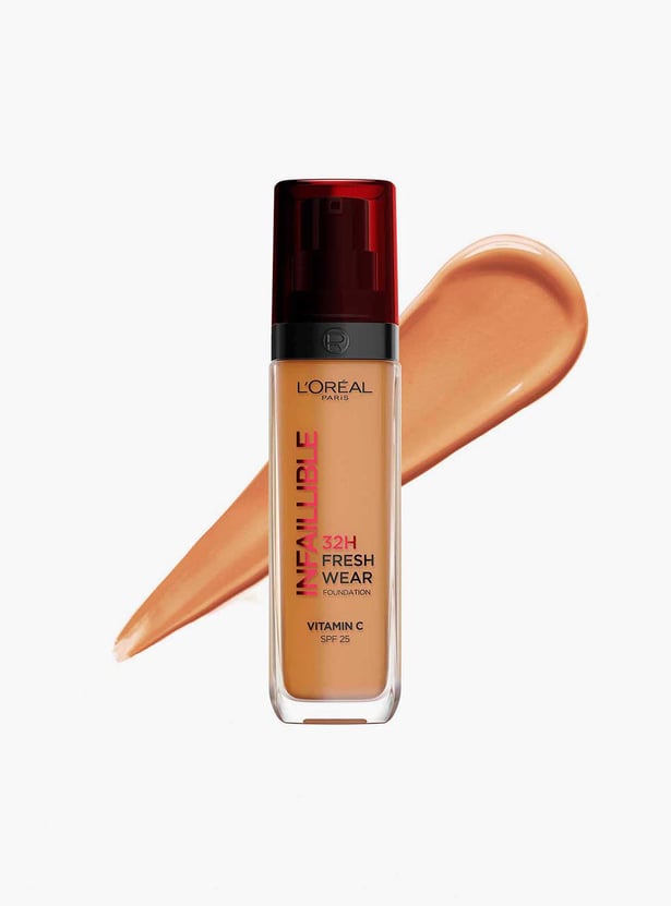 L'Oreal Paris Infallible 32H Fresh Wear Foundation - Natural Beige 125/Warm Undertone,30 ml