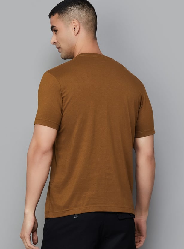 FAHRENHEIT Brand Print Slim Fit T-shirt - Pack of 3