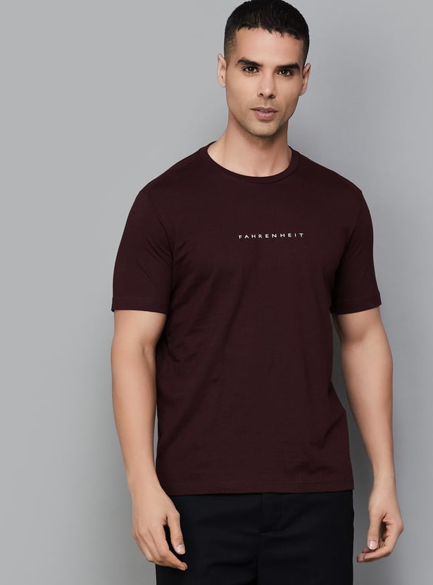 FAHRENHEIT Brand Print Slim Fit T-shirt - Pack of 3