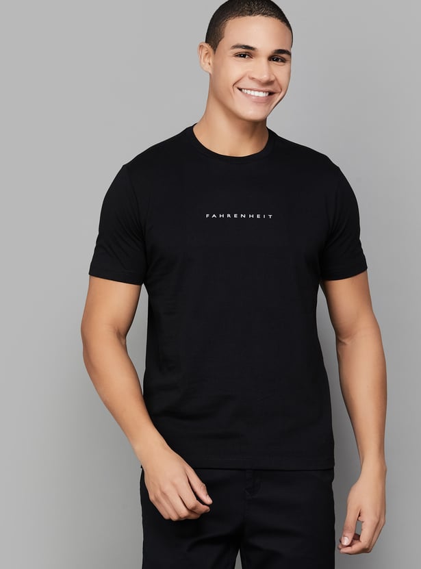 FAHRENHEIT Brand Print Slim Fit T-shirt - Pack of 3