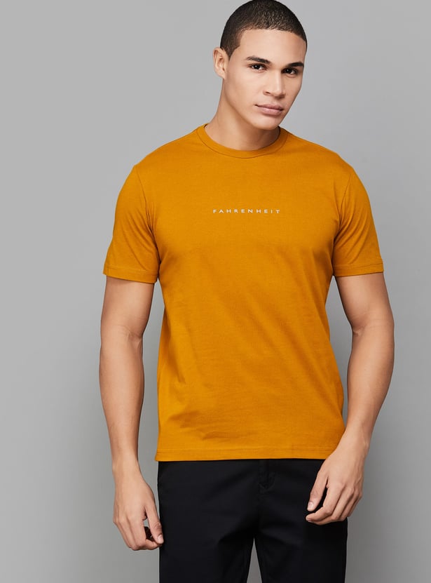 FAHRENHEIT Brand Print Slim Fit T-shirt - Pack of 3