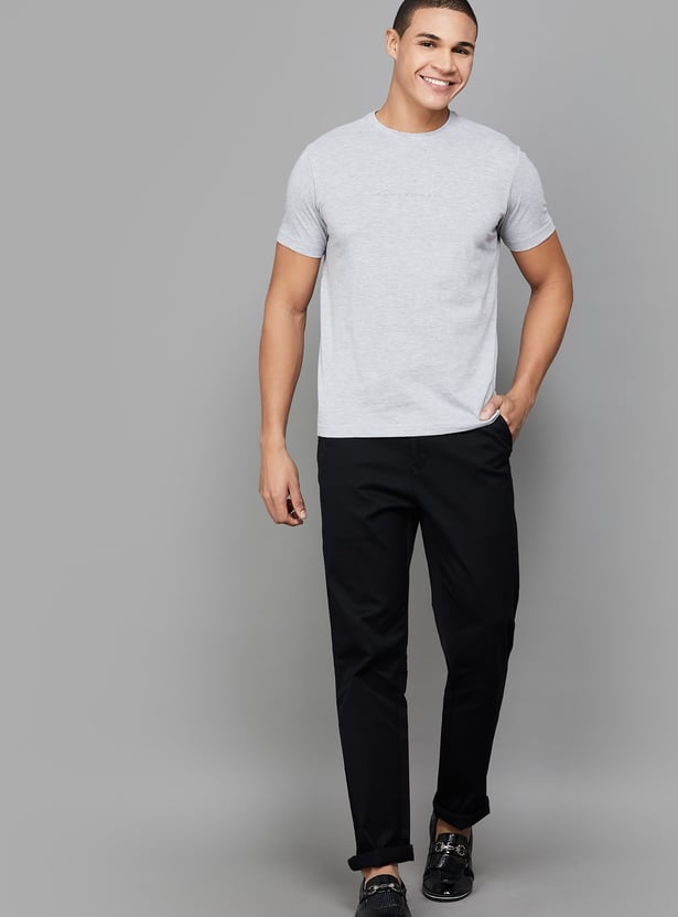 FAHRENHEIT Brand Print Slim Fit T-shirt - Pack of 3