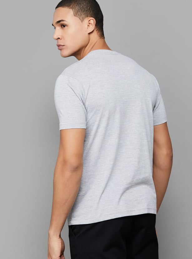FAHRENHEIT Brand Print Slim Fit T-shirt - Pack of 3
