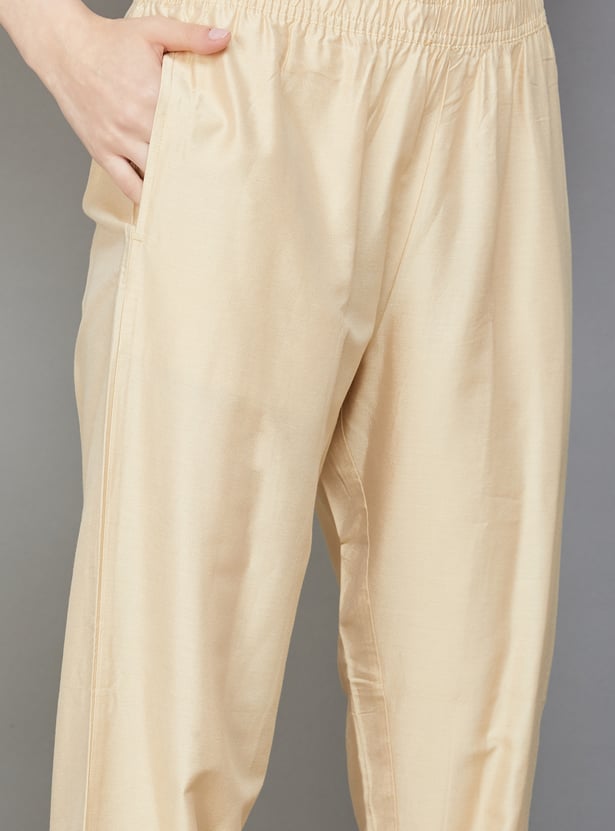 GO COLORS Solid Straight Pants