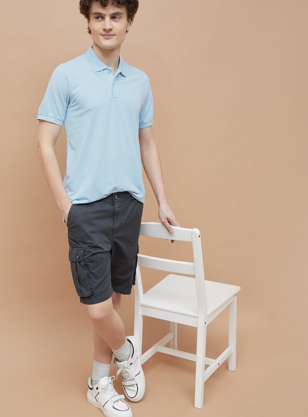FAME FOREVER Solid Polo T-shirt