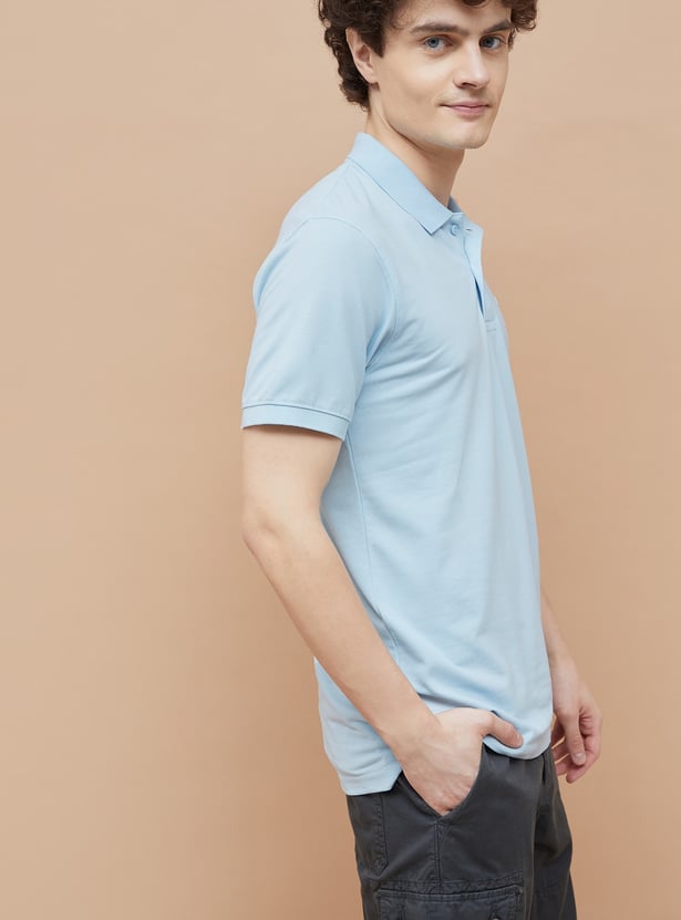 FAME FOREVER Solid Polo T-shirt
