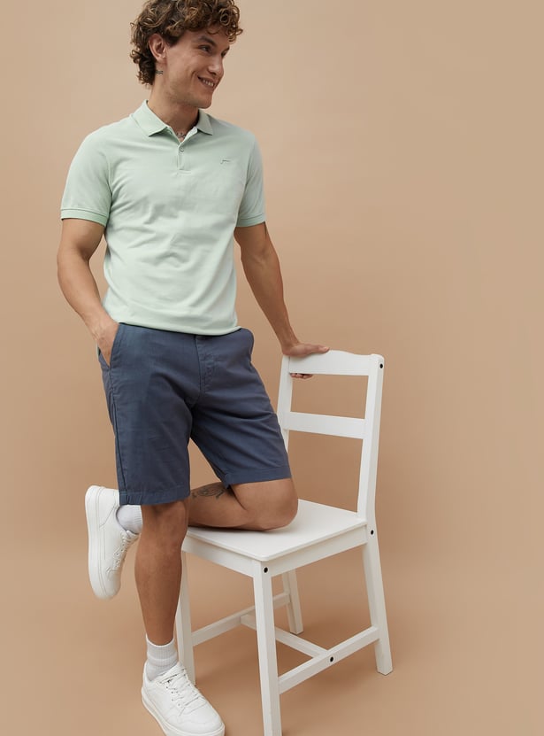 FAME FOREVER Solid Polo T-shirt