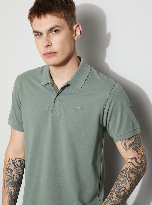 FAME FOREVER Solid Polo T-shirt