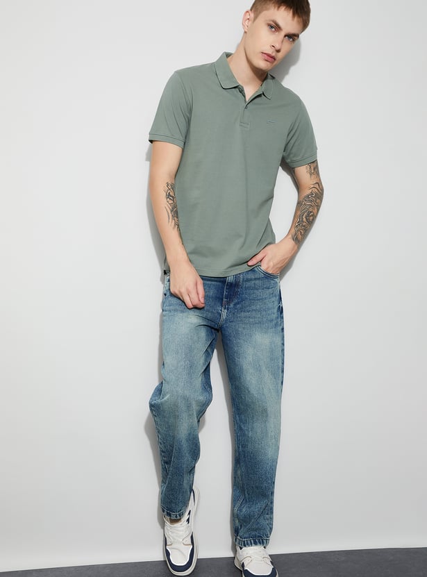 FAME FOREVER Solid Polo T-shirt
