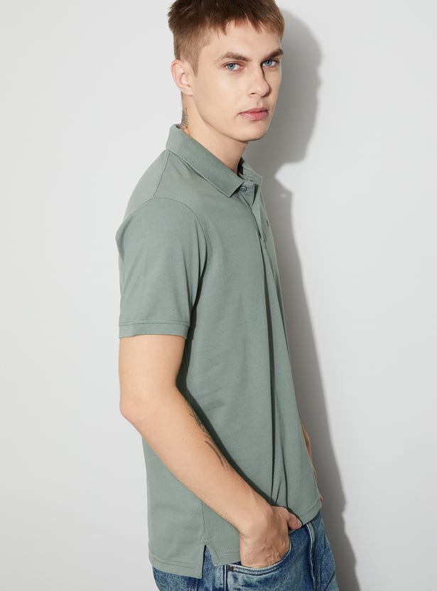 FAME FOREVER Solid Polo T-shirt