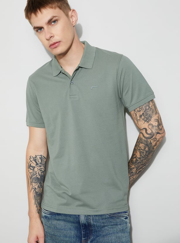 FAME FOREVER Solid Polo T-shirt