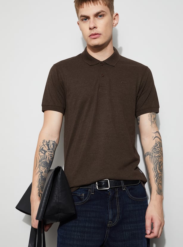FAME FOREVER Solid Polo T-shirt