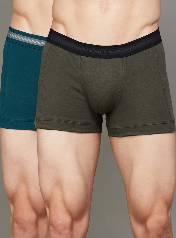 JOCKEY Solid Trunks - Pack of 2