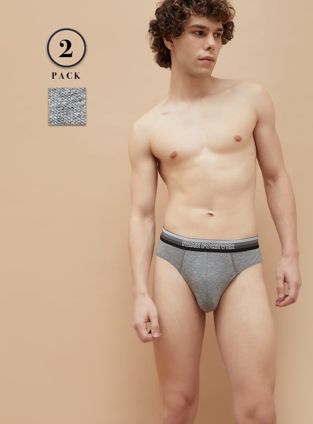 FAME FOREVER Solid Briefs - Pack of 2