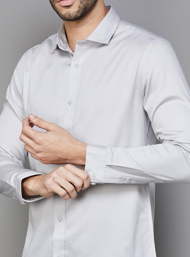 JACK & JONES Men Solid Slim Fit Casual Shirt