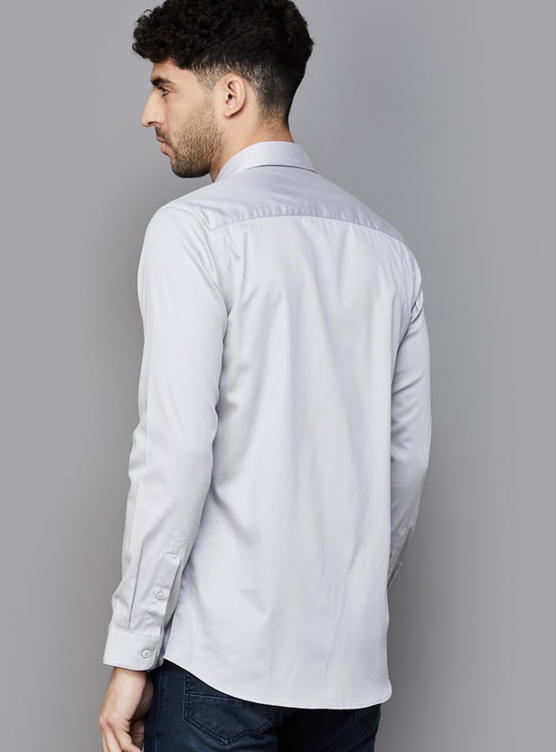 JACK & JONES Men Solid Slim Fit Casual Shirt