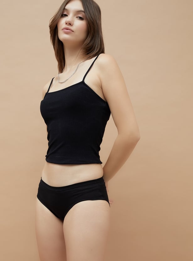 GINGER Solid Hipster Panties - Pack of 3